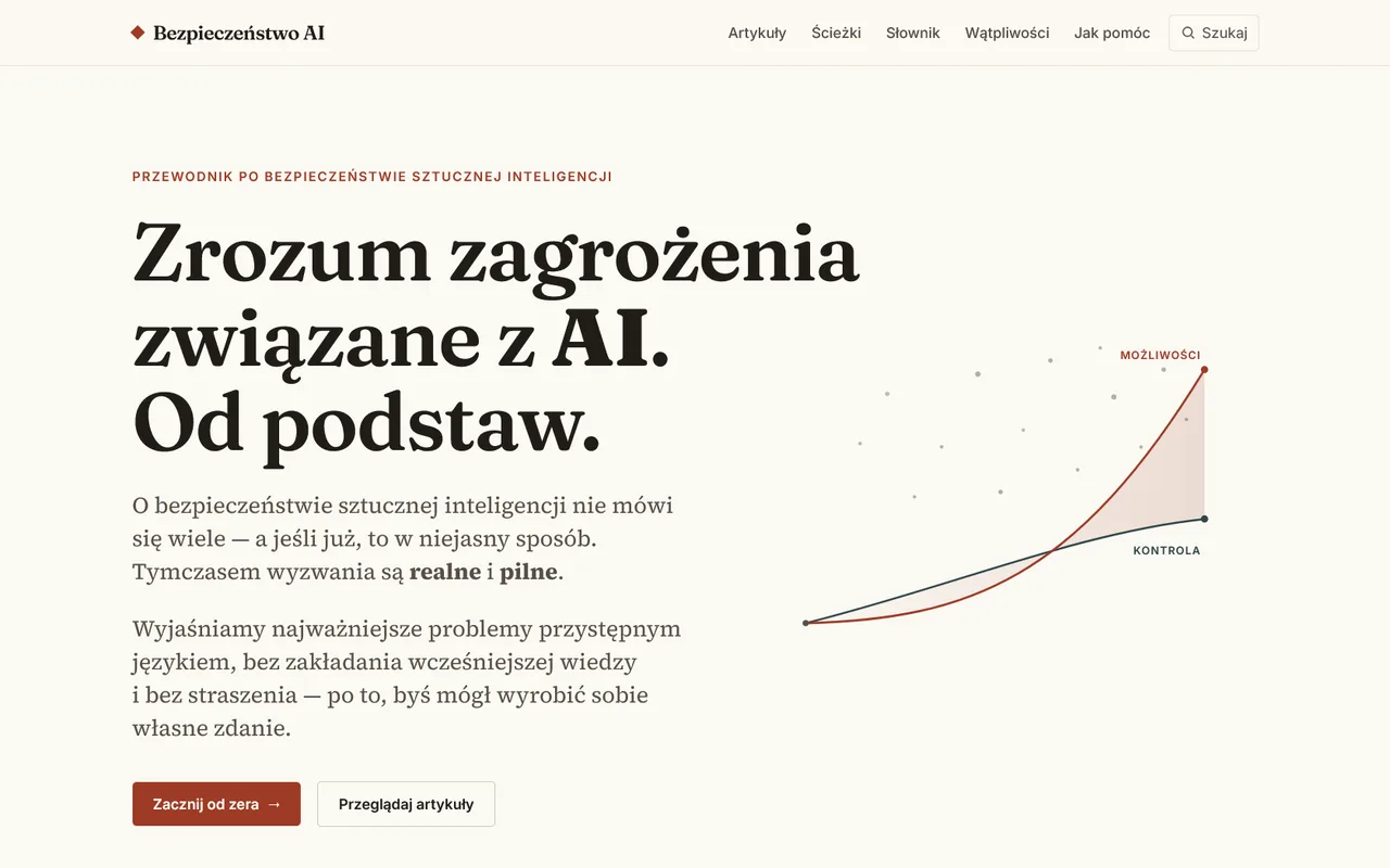 The Bezpieczeństwo AI home page